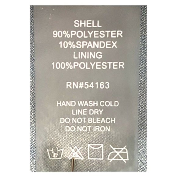 Calvin Klein Shimmery Sapphire Velvet Faux Wrap Side Gold Buckle Dress - Picture 9 of 9